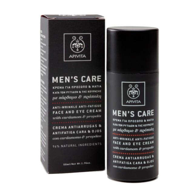 Apivita Men's Care Κρέμα Κατά Των Ρυτίδων & Της Κούρασης Για Πρόσωπο & Μάτια 50ml