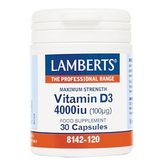 Lamberts Vitamin D3 4000iu 30 κάψουλες