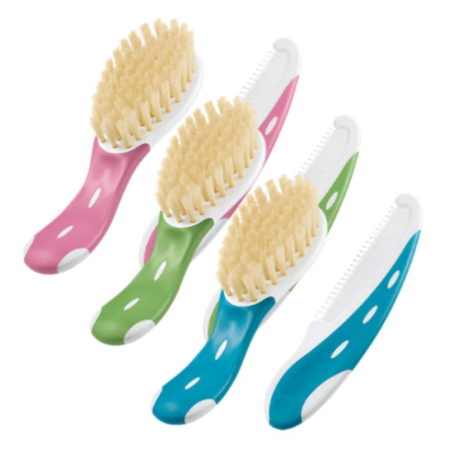 Nuk Baby Brush with Comb Διάφορα Χρώματα 2 τεμάχια