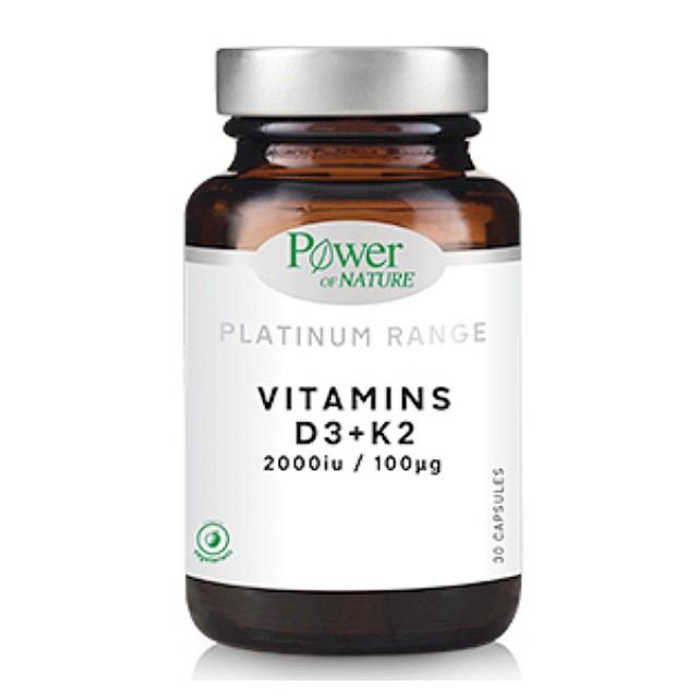 Power Health Platinum Range Vitamins D3 + K2 30 κάψουλες