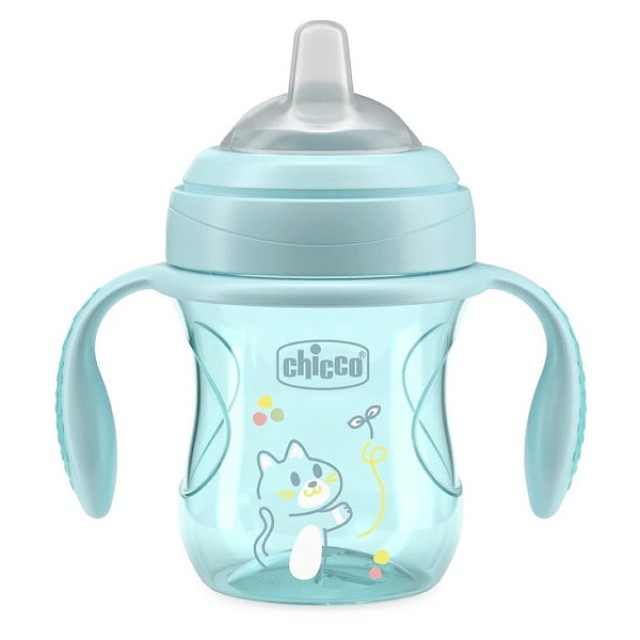 Chicco Transition Cup 4m+ Blue Cat 200ml