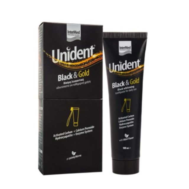 Intermed Unident Black & Gold Whitening Toothpaste 100ml